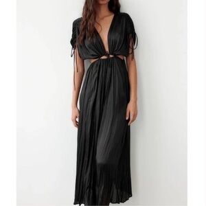 NWT Zara silky cutout maxi